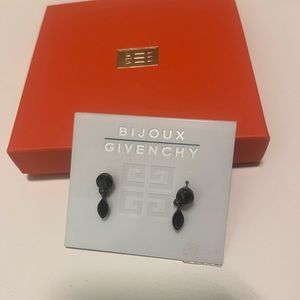 NWT Bijoux Givenchy Black Dangle Post Earrings